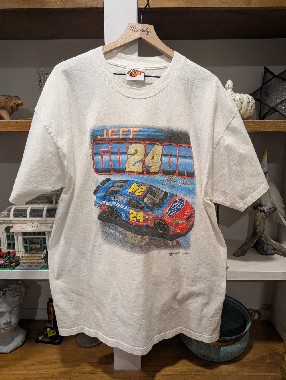 NASCAR Jeff Gordon 24 2002 Winners Circle White T-shirt Size XL